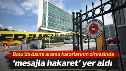 Bolu'da daimi arama kararlarının zirvesinde "mesajla hakaret" yer aldı
