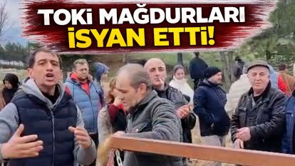 Bolu'da TOKİ mağdurları isyan etti