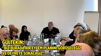 GÜLTEKİN: "BİZ BURADA BİR EYLEM PLANINI GÖRÜŞECEĞİZ VE DEVREYE SOKACAĞIZ"
