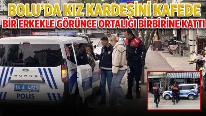 Kız kardeşini kafede bir erkekle görünce ortalığı birbirine kattı