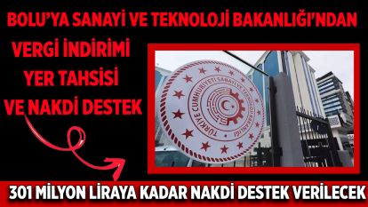 Bolu'ya Sanayi ve Teknoloji Bakanlığı'ndan  Vergi indirimi, Yer tahsisi, Nakdi Destek Verilecek