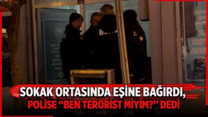 Sokak ortasında eşine bağırdı, polise “Ben terörist miyim?” dedi