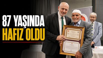 87 yaşında hafız oldu