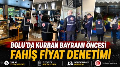 Bolu'da kurban bayramı öncesi fahiş fiyat denetimi