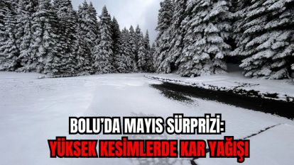 Bolu'da Mayıs Sürprizi: Yüksek Kesimlerde Kar Yağışı