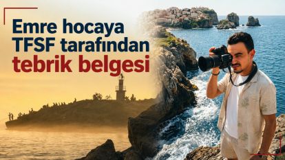 Emre hocaya TFSF tarafından tebrik belgesi