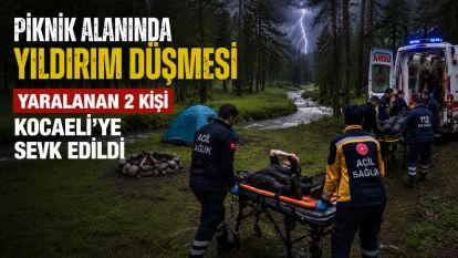 Piknik alanında yıldırım düşmesi sonucu yaralanan 2 kişi Kocaeli'ye sevk edildi