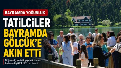 Tatilciler bayramda Gölcük'e akın etti
