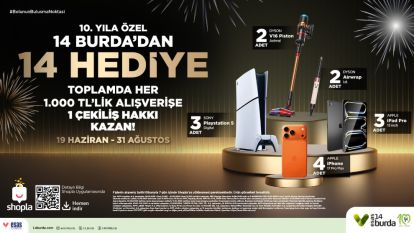 14 BURDA, 10. YILINI 14 BÜYÜK HEDİYEYLE KUTLUYOR