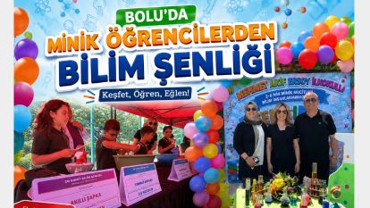 Bolu'da minik öğrencilerden bilim şenliği