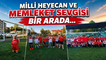 MİLLİ HEYECAN VE MEMLEKET SEVGİSİ BİR ARADA...GÖYNÜK'TE ÇOCUKLARA ANLAMLI FORMA HEDİYESİ