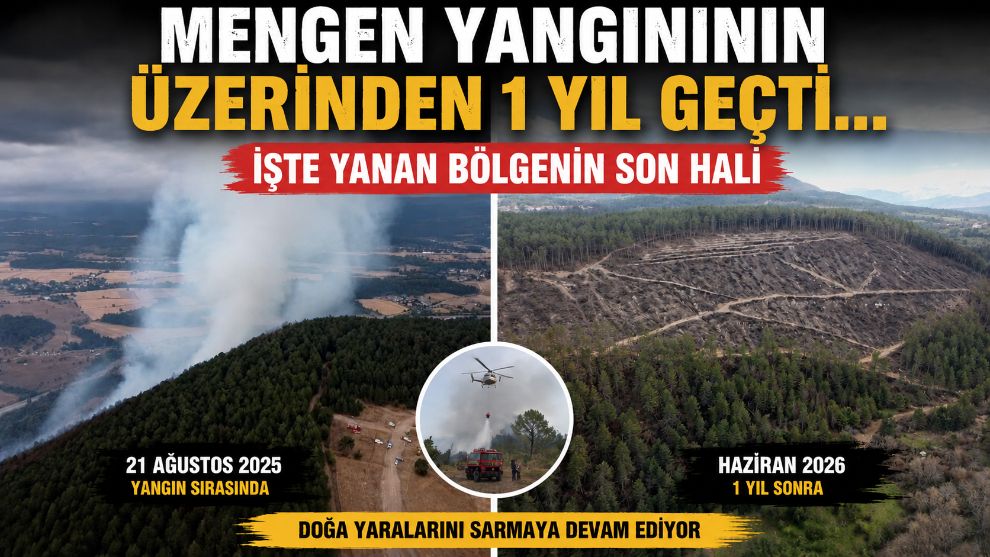MENGEN YANGINININ ÜZERİNDEN 1 YIL GEÇTİ... İŞTE YANAN BÖLGENİN SON HALİ