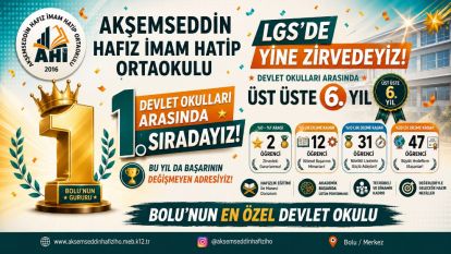 AKŞEMSEDDİN HAFIZ İMAM HATİP ORTAOKULU LGS'DE YİNE ZİRVEDE!