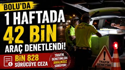 Bolu'da 1 haftada 42 bin araç denetlendi: Bin 828 sürücüye ceza
