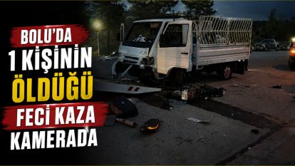 Bolu'da 1 kişinin öldüğü feci kaza kamerada