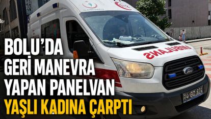 Bolu'da geri manevra yapan panelvan yaşlı kadına çarptı