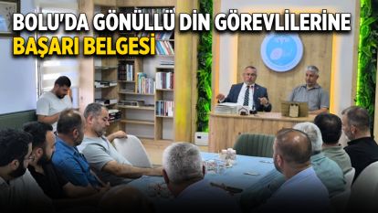 Bolu'da gönüllü din görevlilerine başarı belgesi