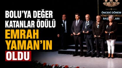 Bolu'ya Değer Katanlar Ödülü Emrah Yaman'ın Oldu