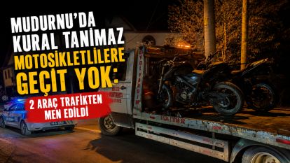 Mudurnu'da kural tanımaz motosikletlilere geçit yok: 2 araç trafikten men edildi