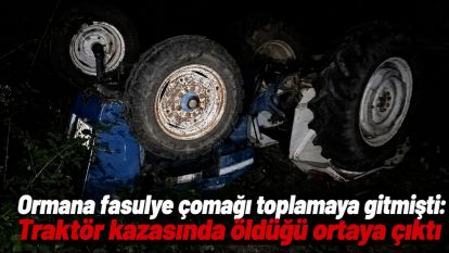 Ormana fasulye çomağı toplamaya gitmişti: Traktör kazasında öldüğü ortaya çıktı