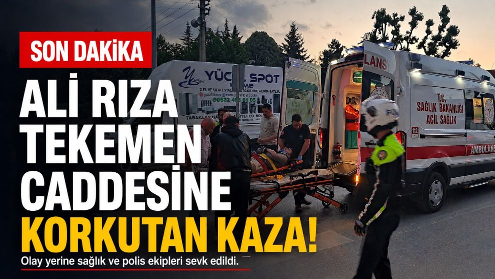 Ali Rıza Tekemen Caddesine Korkutan Kaza