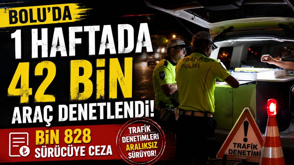 Bolu'da 1 haftada 42 bin araç denetlendi: Bin 828 sürücüye ceza