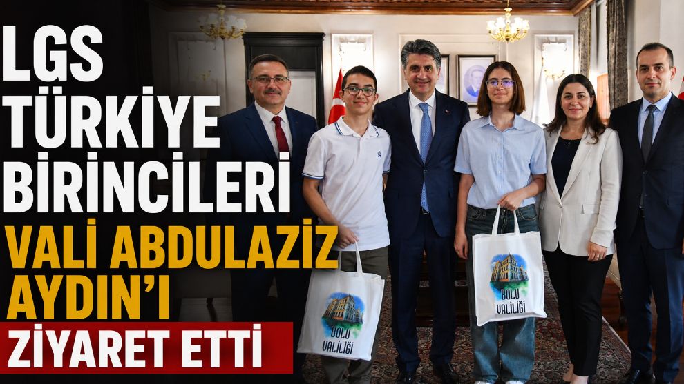 LGS Türkiye Birincileri Vali Abdulaziz Aydın'ı Ziyaret Etti