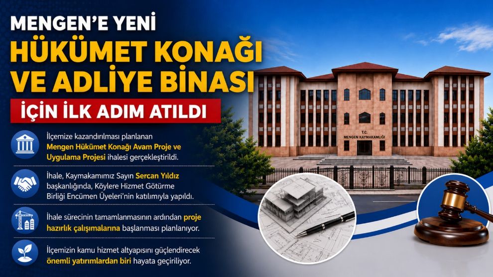 Mengen'e Yeni Hükümet Konağı ve Adliye Binası İçin İlk Adım Atıldı