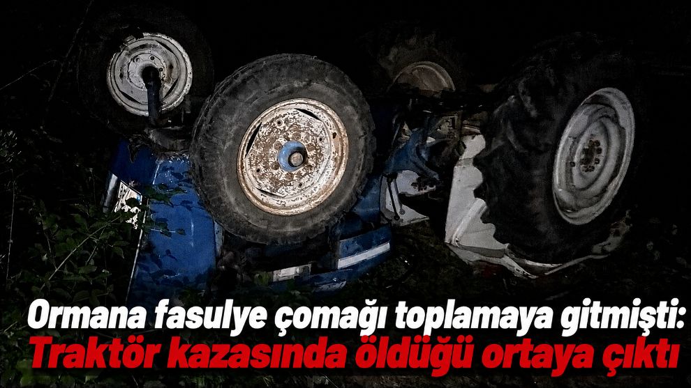 Ormana fasulye çomağı toplamaya gitmişti: Traktör kazasında öldüğü ortaya çıktı